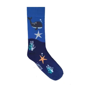 Lafitte Whale Socks - Blue