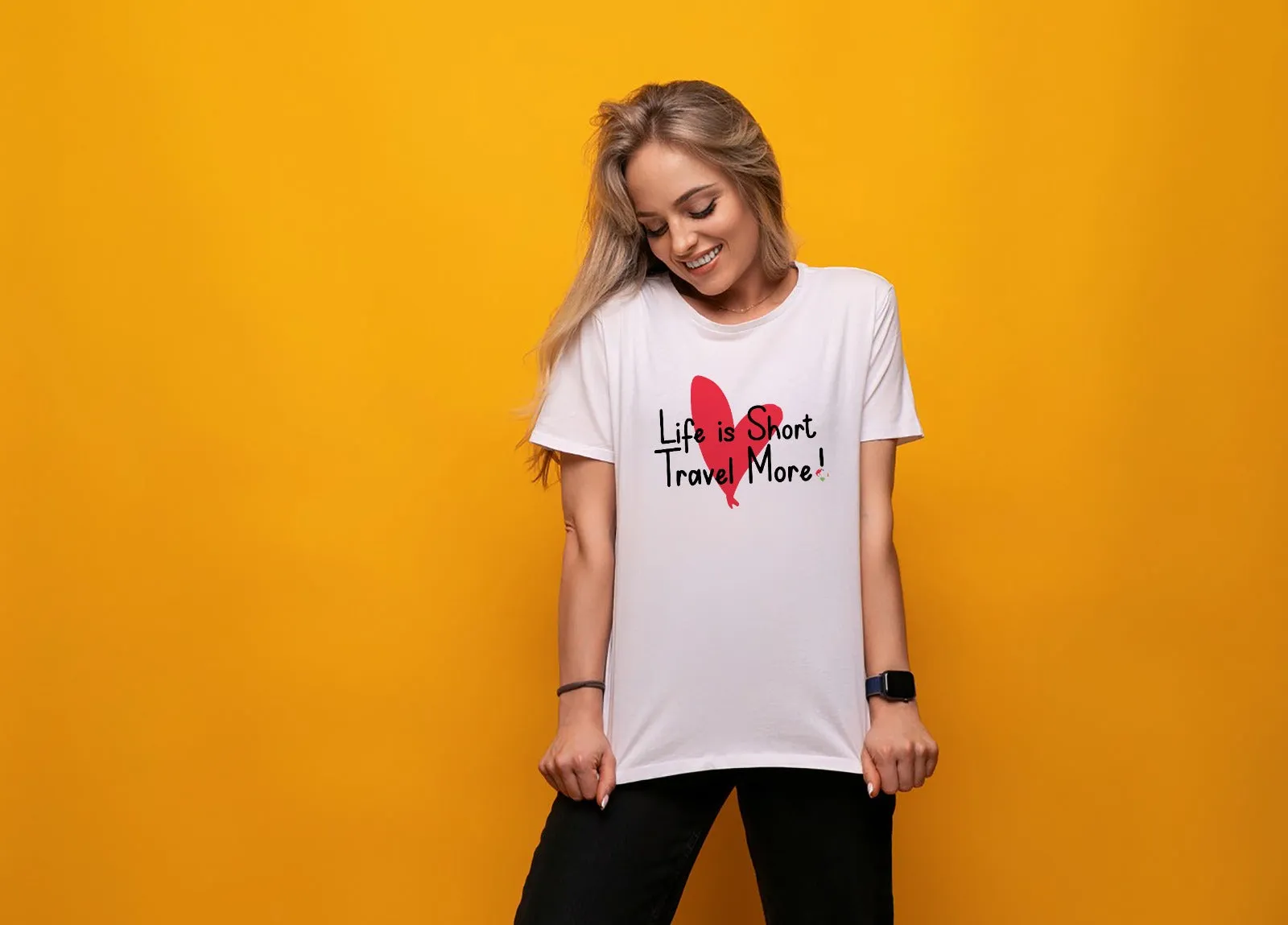 Life Is Short Travel More! Crew Neck T-shirt For Women - ITA GLOBAL T-shirt
