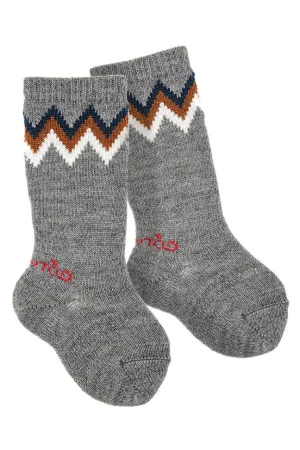 Light Grey Zig Zag Socks