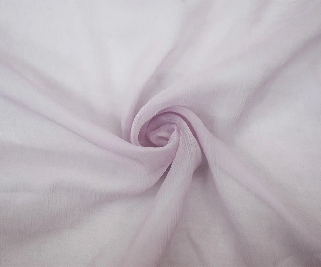 Lilac Purple Silk Crinkled Yoryu Chiffon Woven Fabric
