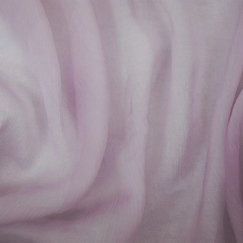 Lilac Purple Silk Crinkled Yoryu Chiffon Woven Fabric