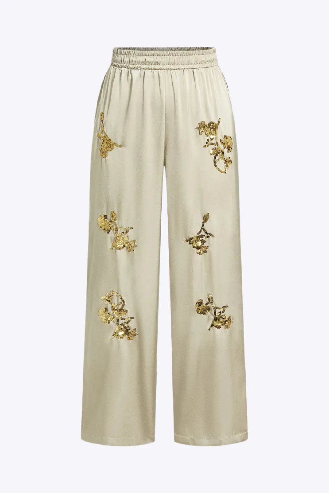 Lilith - Stunning Sequin Accents Woman's Trousers