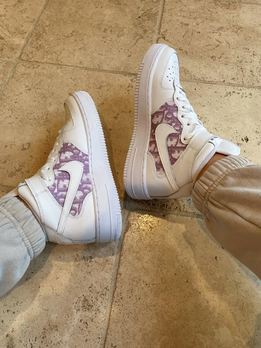 *LIMITED EDITION* Lavender Dior Nike AF1 Mid (Women's/Kids)