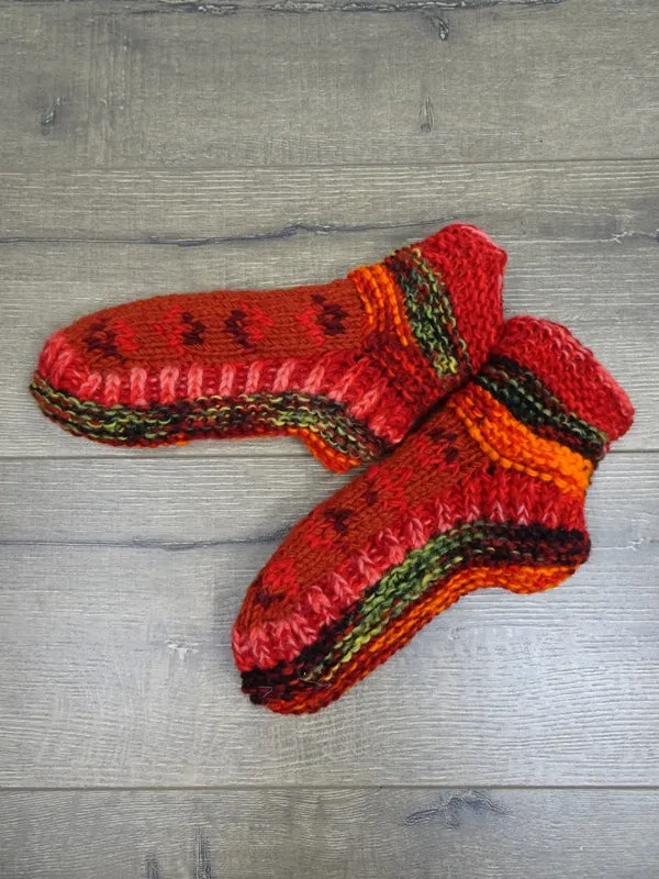Lined Short Wool Socks