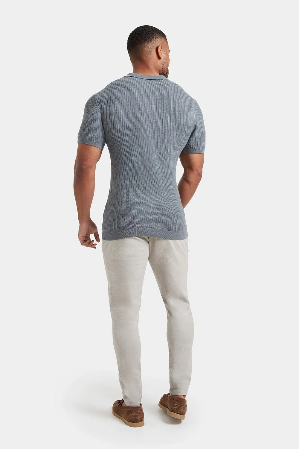Linen-blend Trousers in Stone