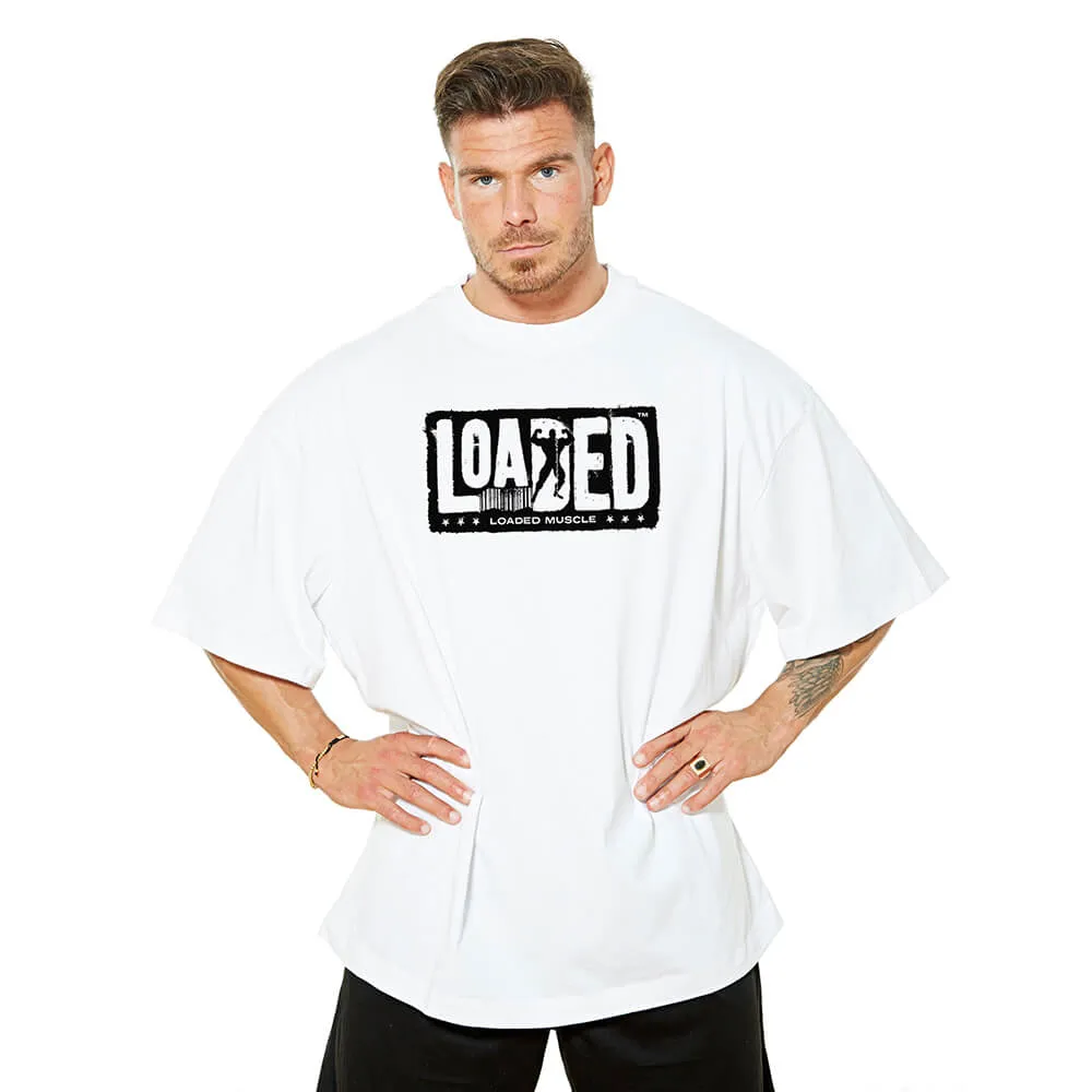 Loaded Barcode Oversize Tee - White