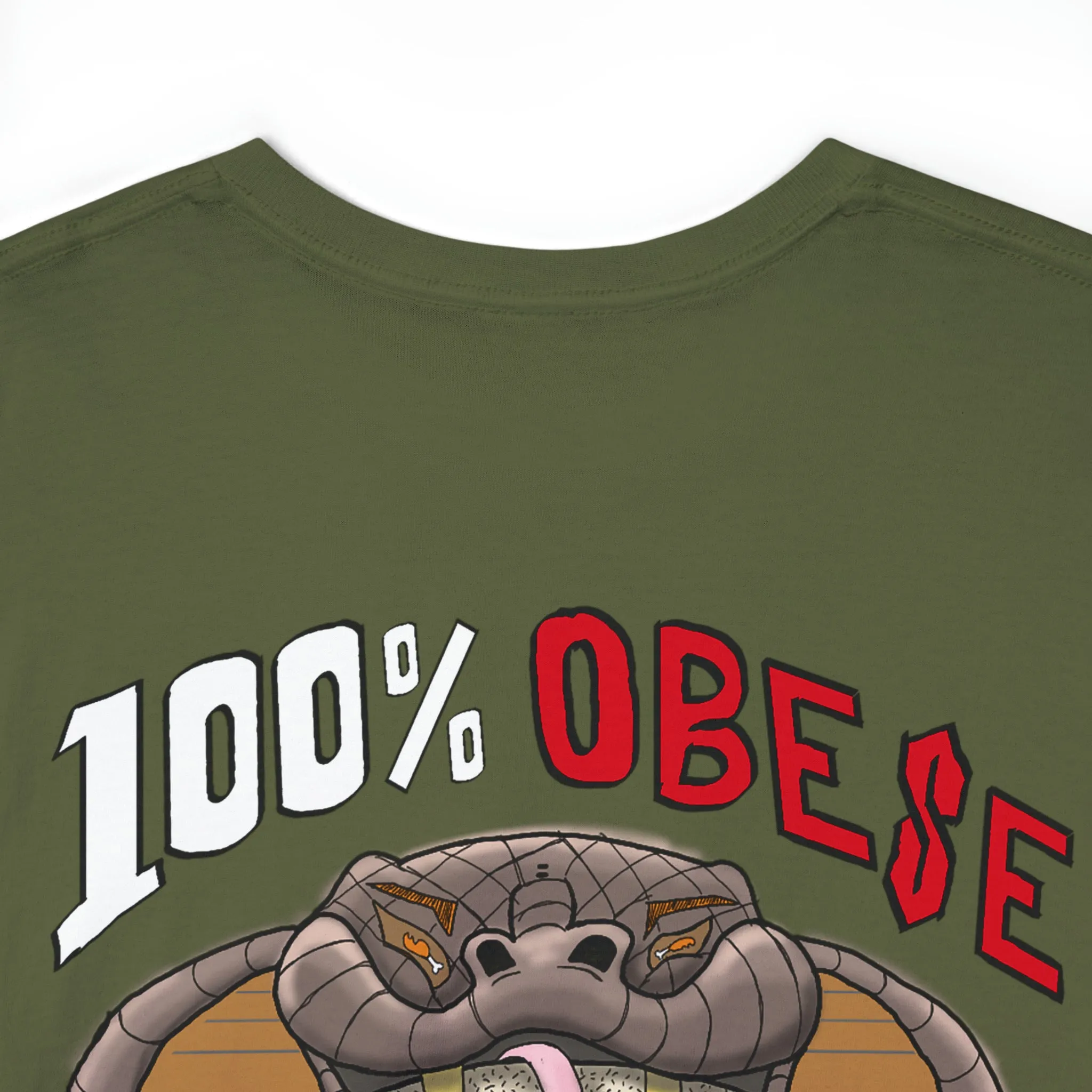 Logo Front/If Food Will Eat on Back (Unisex Heavy Cotton Tee)