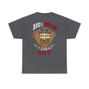Logo Front/If Food Will Eat on Back (Unisex Heavy Cotton Tee)