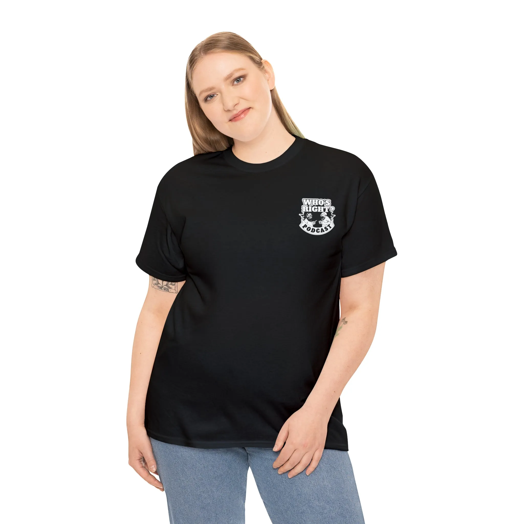Logo Front/If Food Will Eat on Back (Unisex Heavy Cotton Tee)