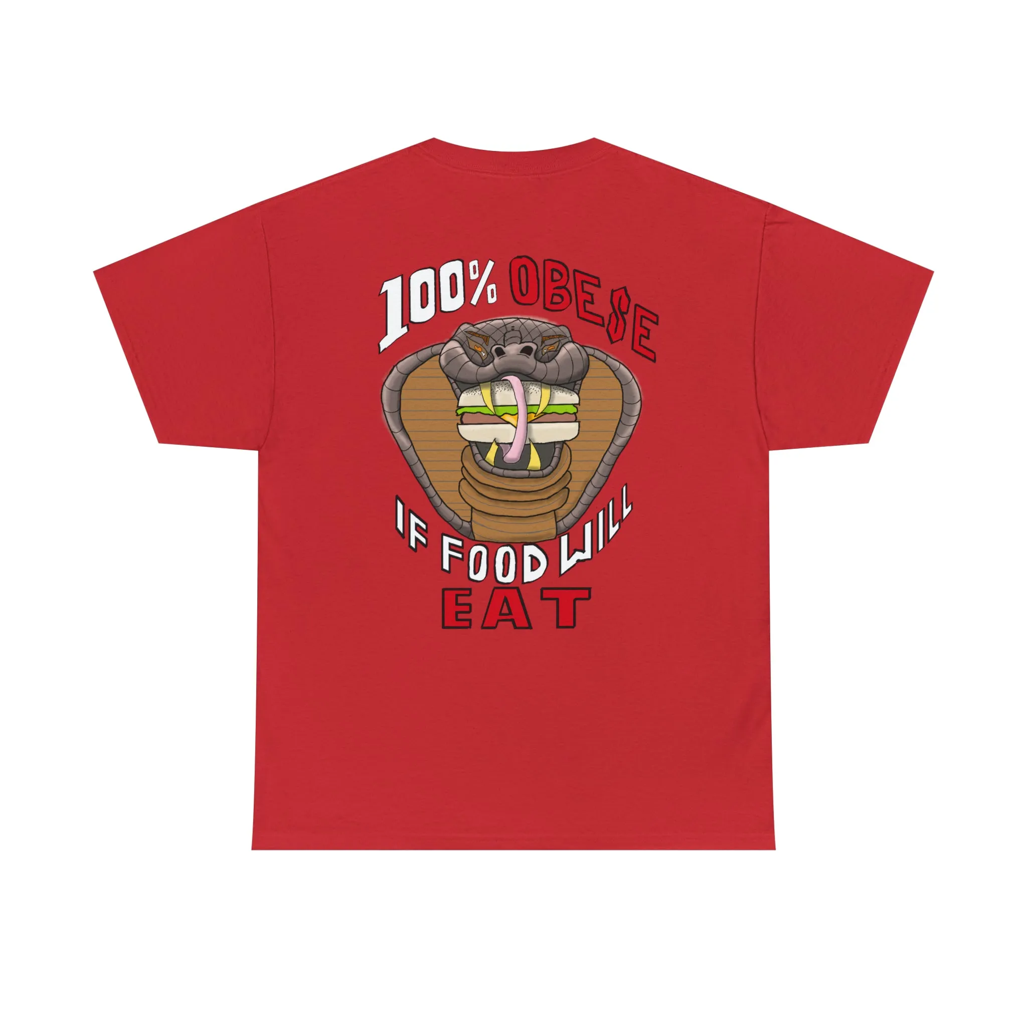 Logo Front/If Food Will Eat on Back (Unisex Heavy Cotton Tee)