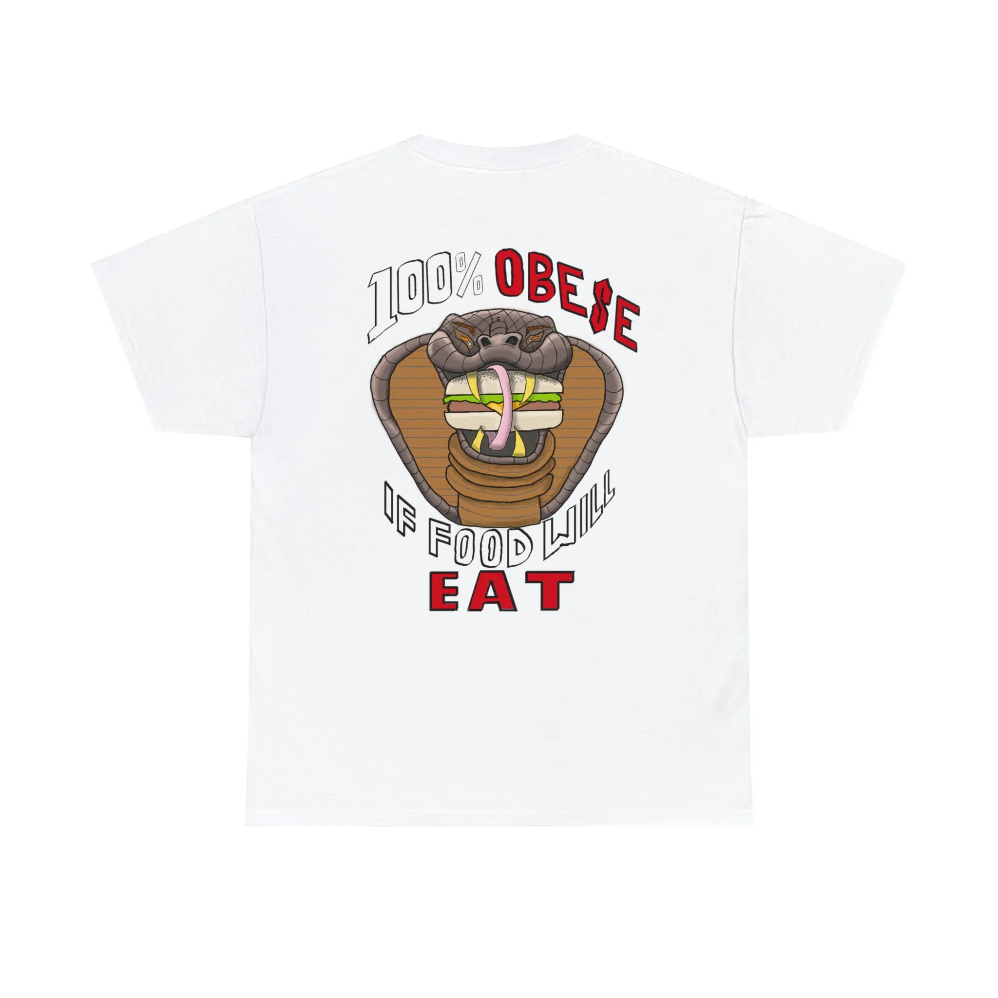 Logo Front/If Food Will Eat on Back (Unisex Heavy Cotton Tee)