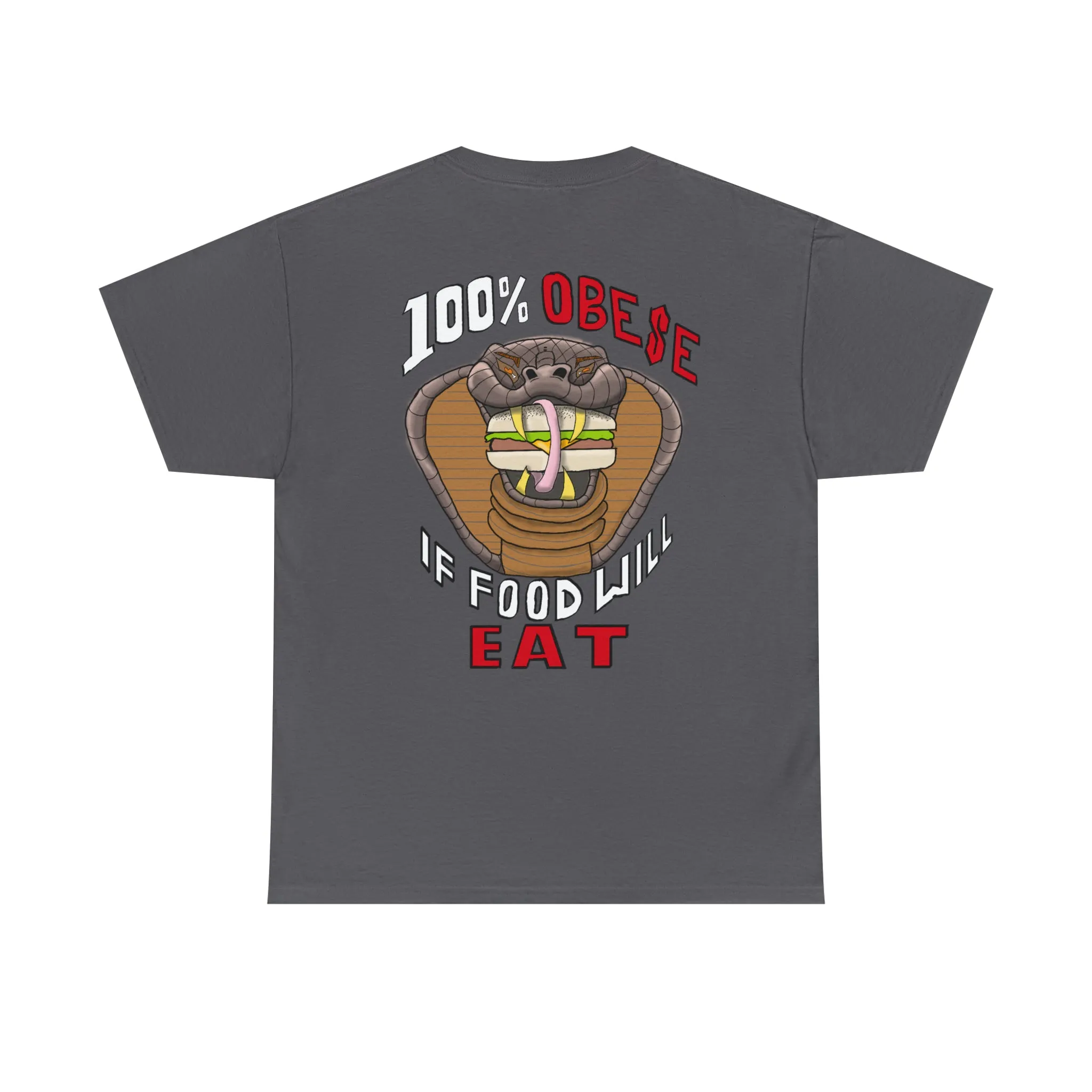 Logo Front/If Food Will Eat on Back (Unisex Heavy Cotton Tee)