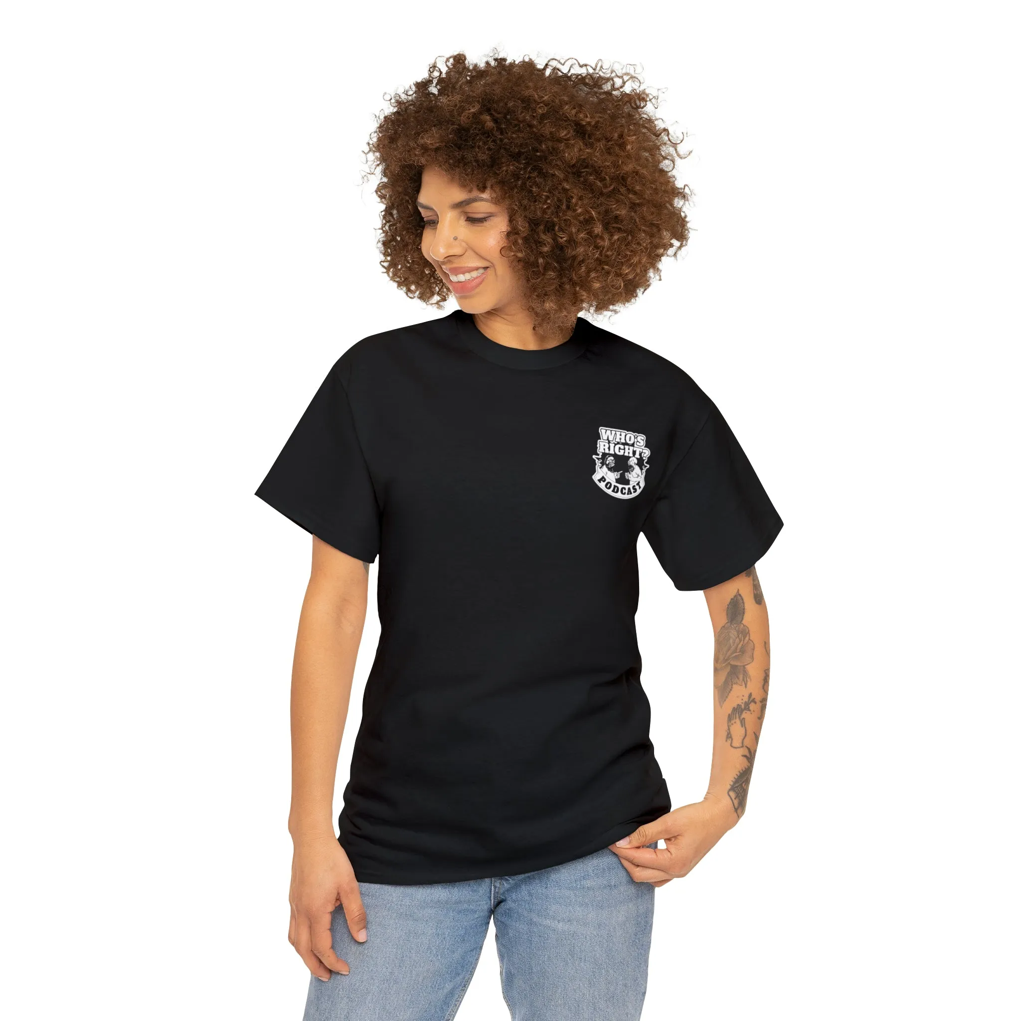 Logo Front/If Food Will Eat on Back (Unisex Heavy Cotton Tee)