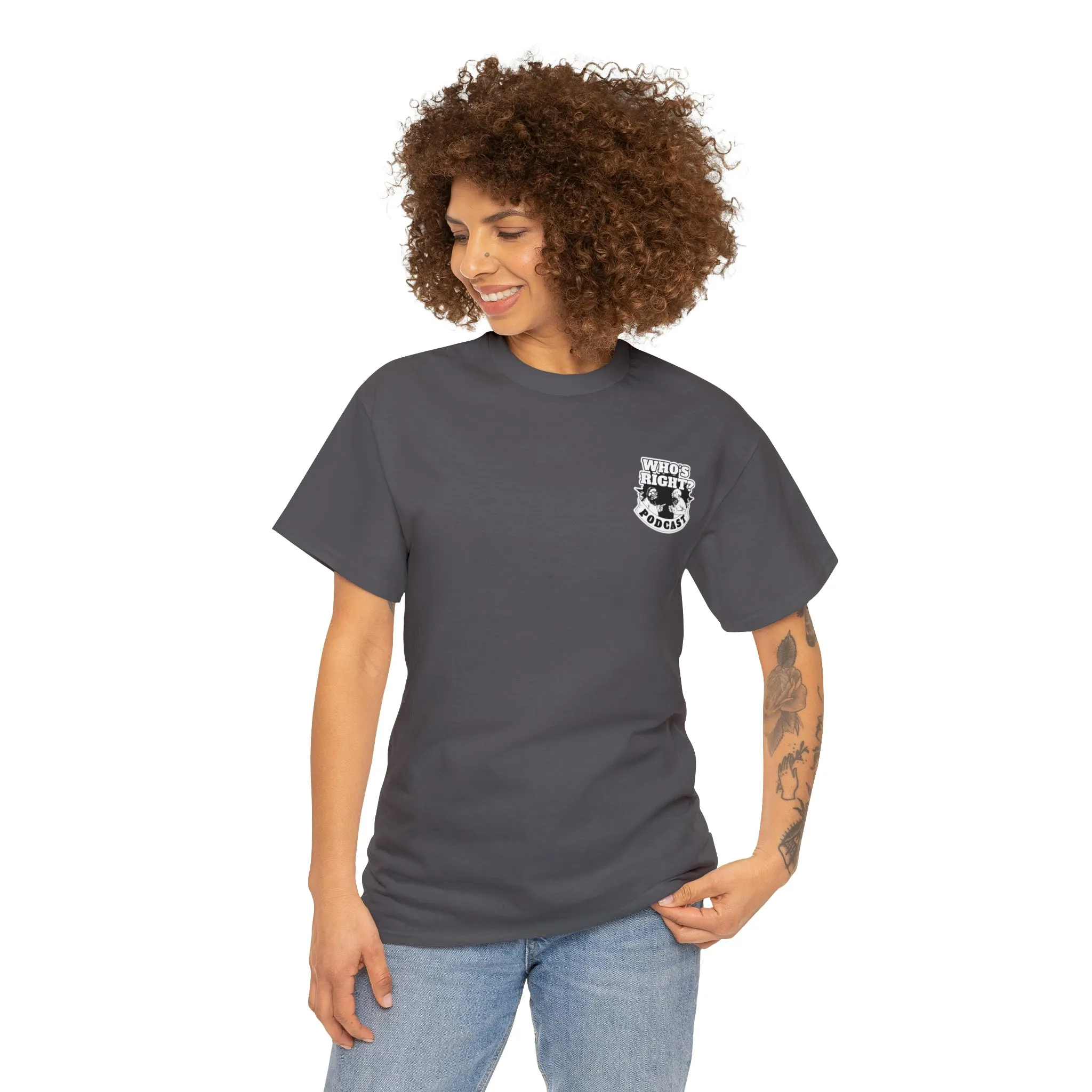 Logo Front/If Food Will Eat on Back (Unisex Heavy Cotton Tee)