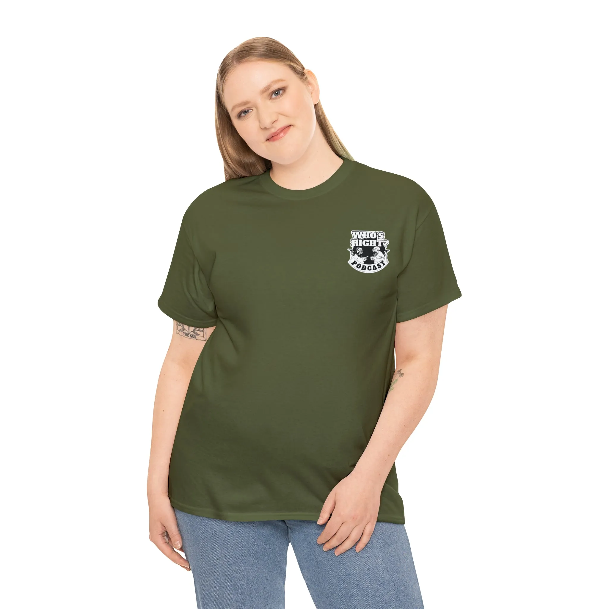 Logo Front/If Food Will Eat on Back (Unisex Heavy Cotton Tee)