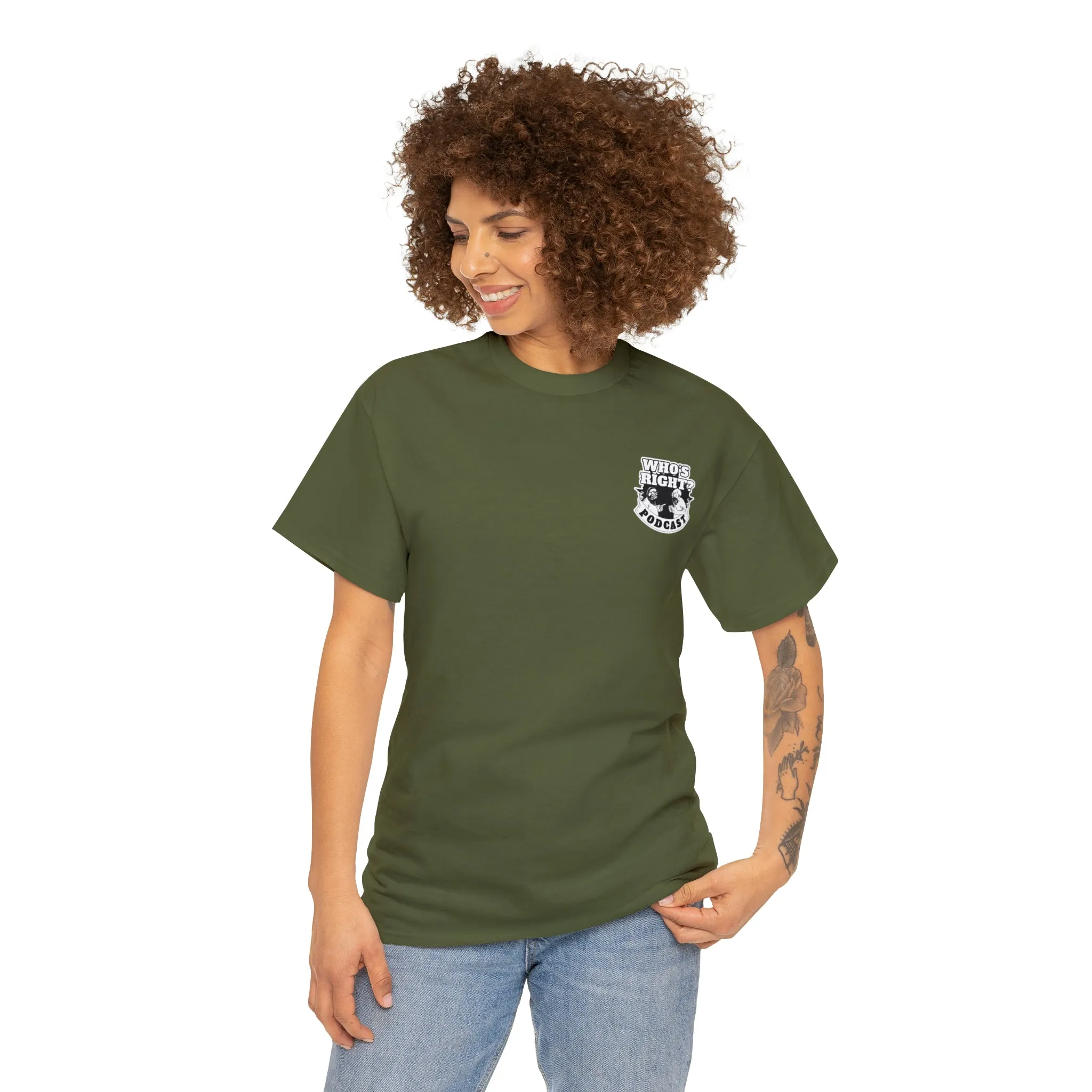 Logo Front/If Food Will Eat on Back (Unisex Heavy Cotton Tee)