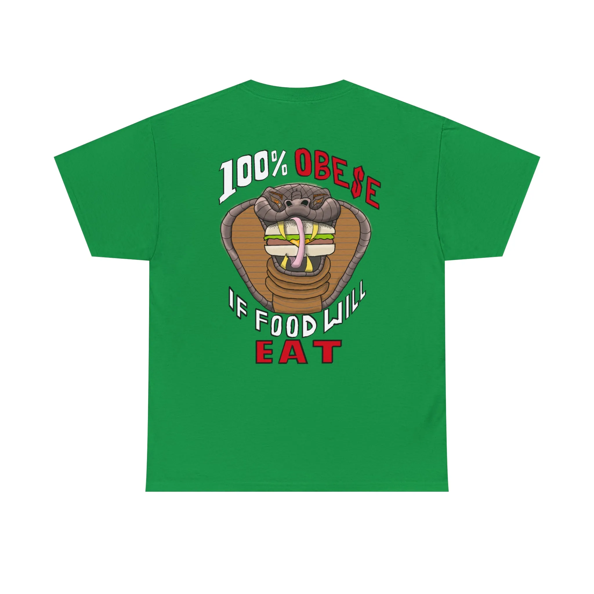 Logo Front/If Food Will Eat on Back (Unisex Heavy Cotton Tee)