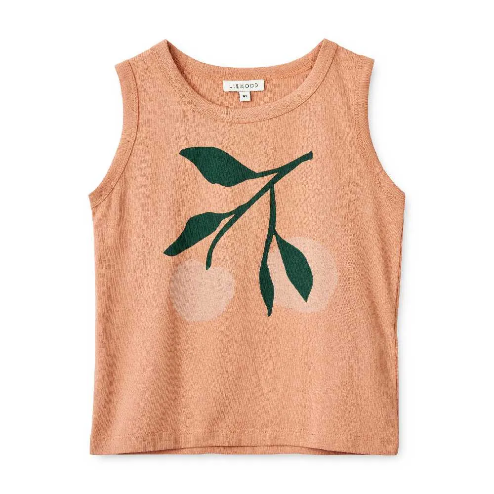 Lonvo Print Tank Top aus Jersey 100% Bio Baumwolle GOTS