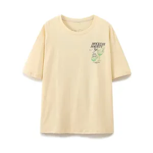 Loose Summer Mocktail Society 2024 Printed T-shirt for Women