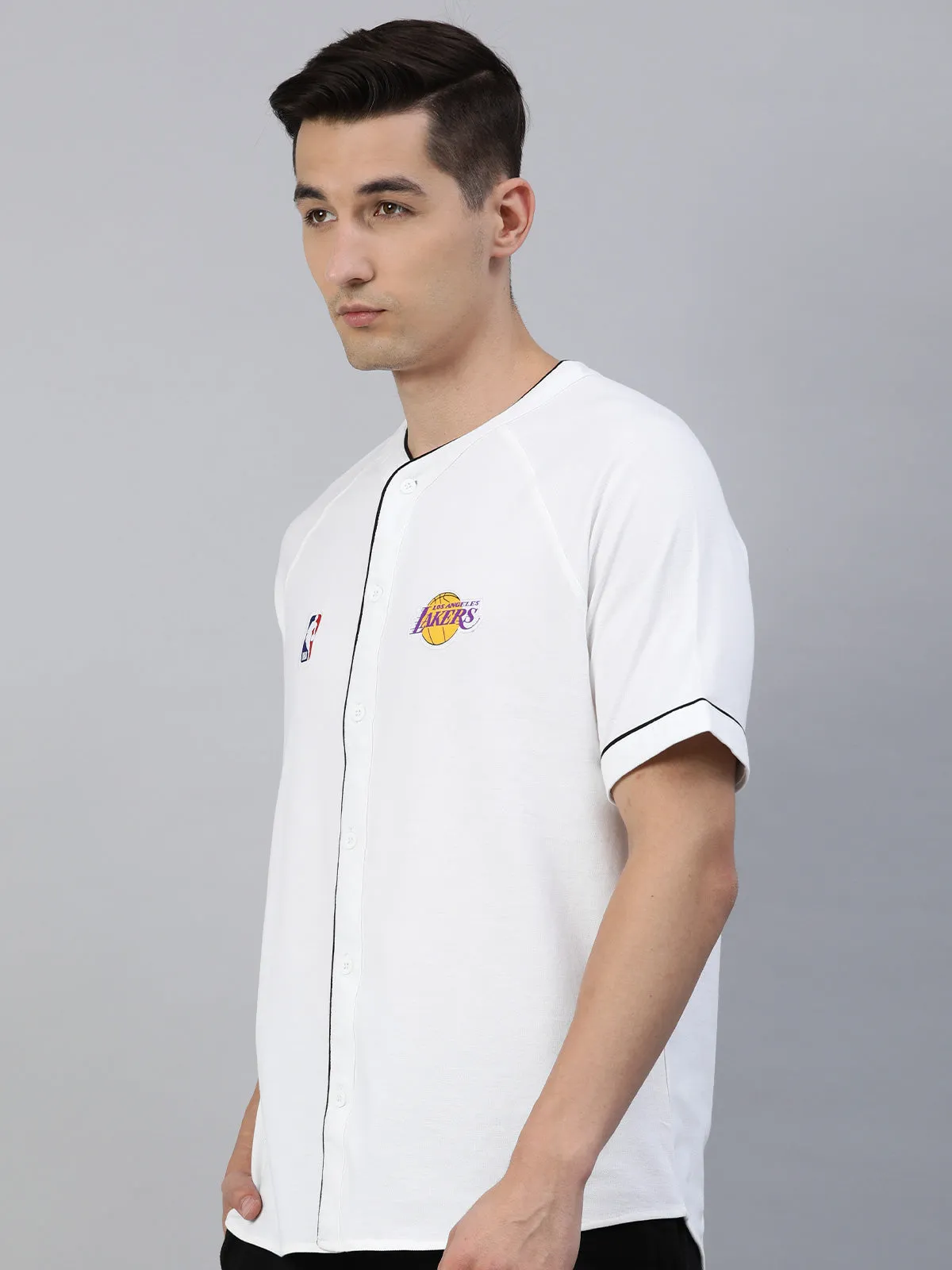 Los Angeles Lakers: Baseball Shirt White
