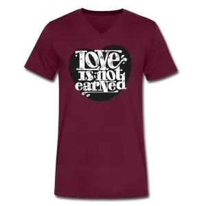 Love is Not Earned | Men's V-Neck T-Shirt | Agape Flashcards