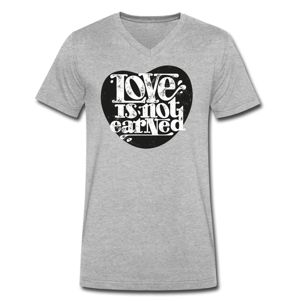 Love is Not Earned | Men's V-Neck T-Shirt | Agape Flashcards