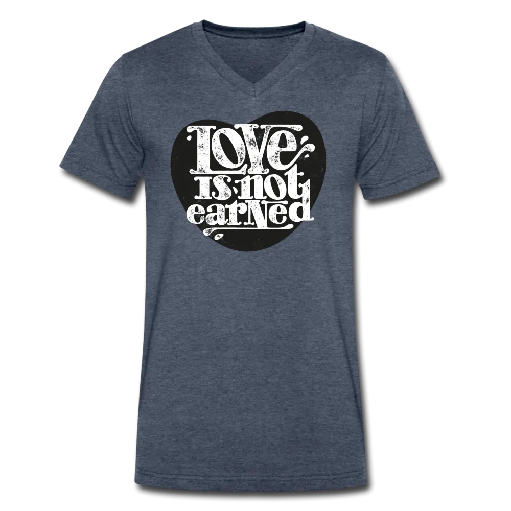 Love is Not Earned | Men's V-Neck T-Shirt | Agape Flashcards