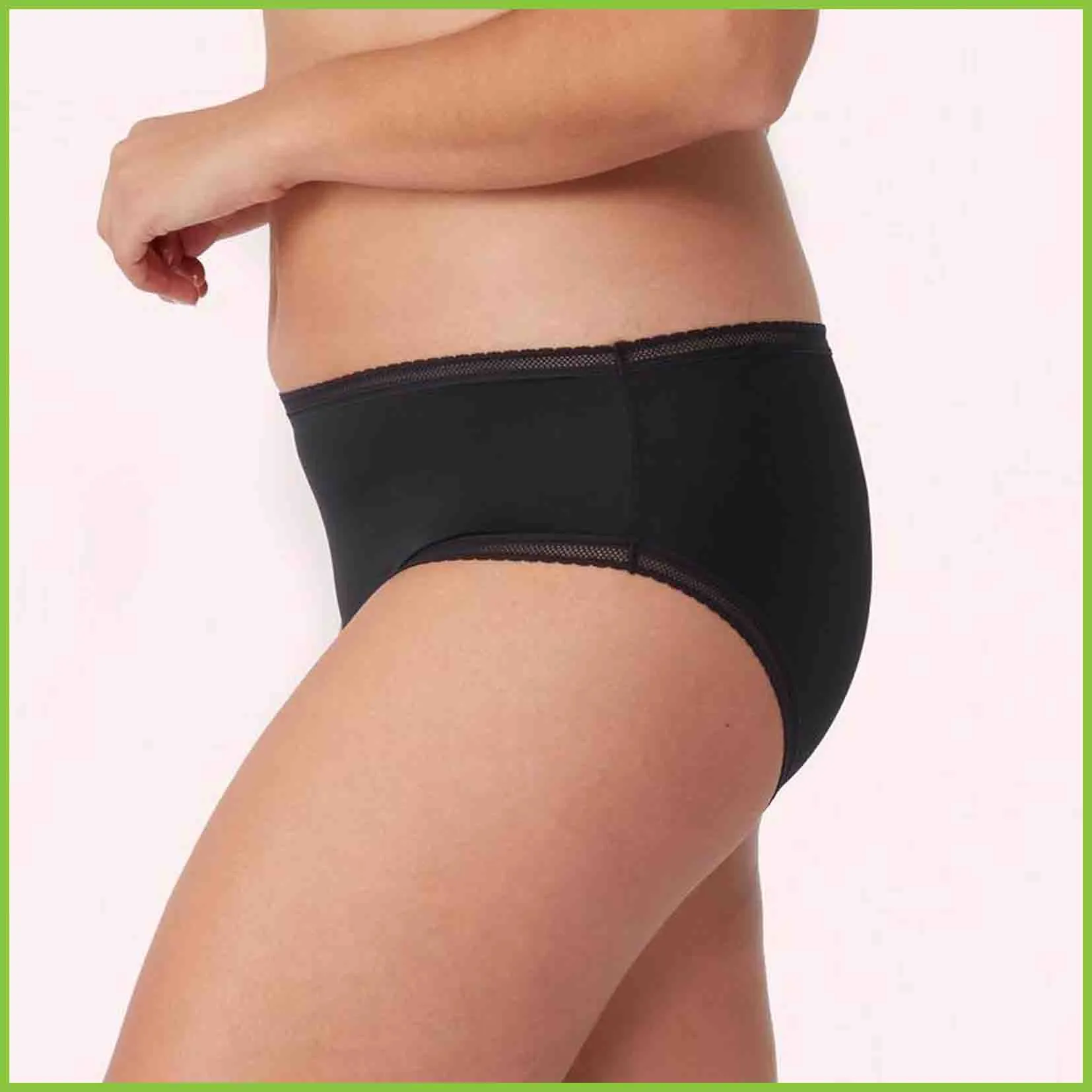 Love Luna Period Underwear - Bikini Brief (15ml) - Black