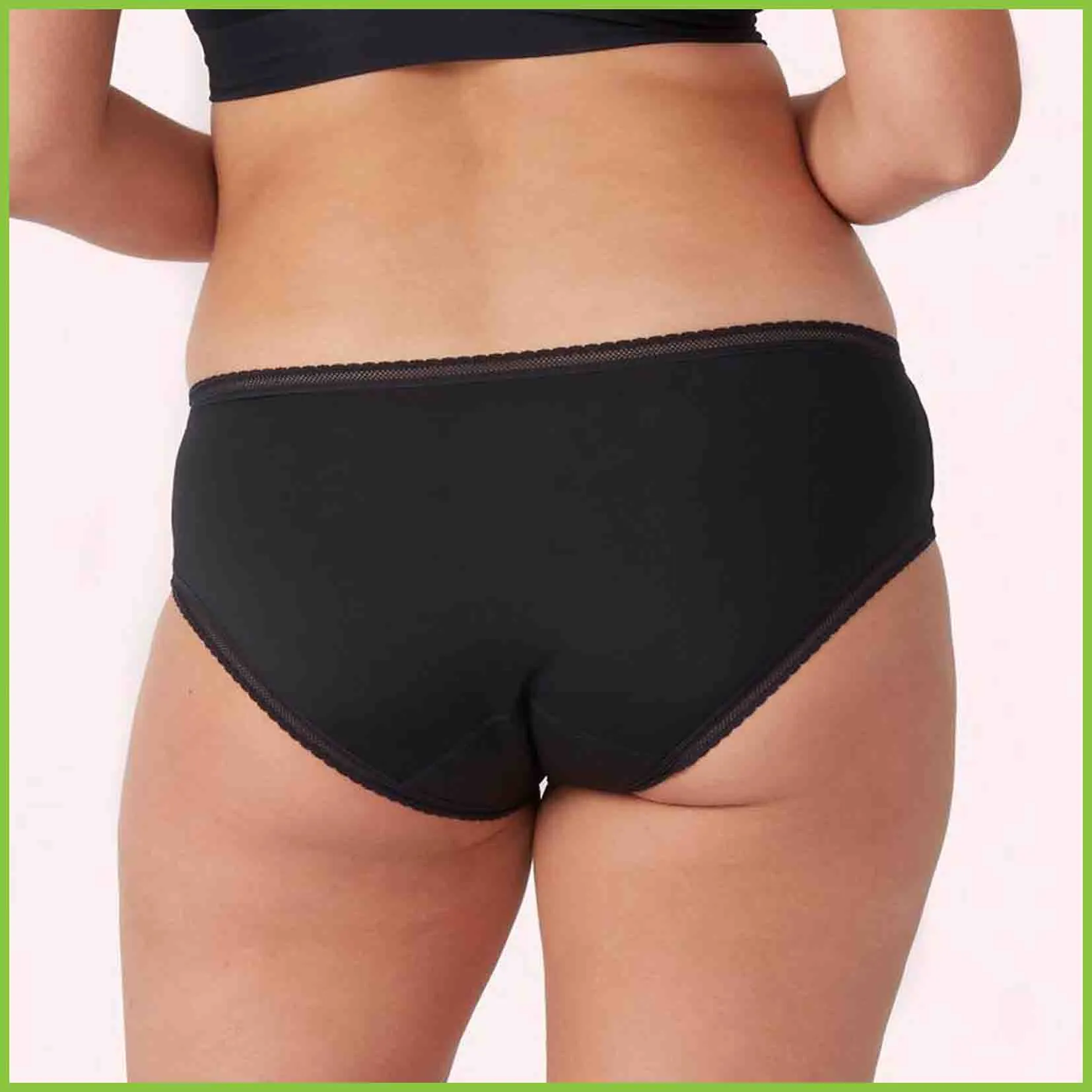 Love Luna Period Underwear - Bikini Brief (15ml) - Black