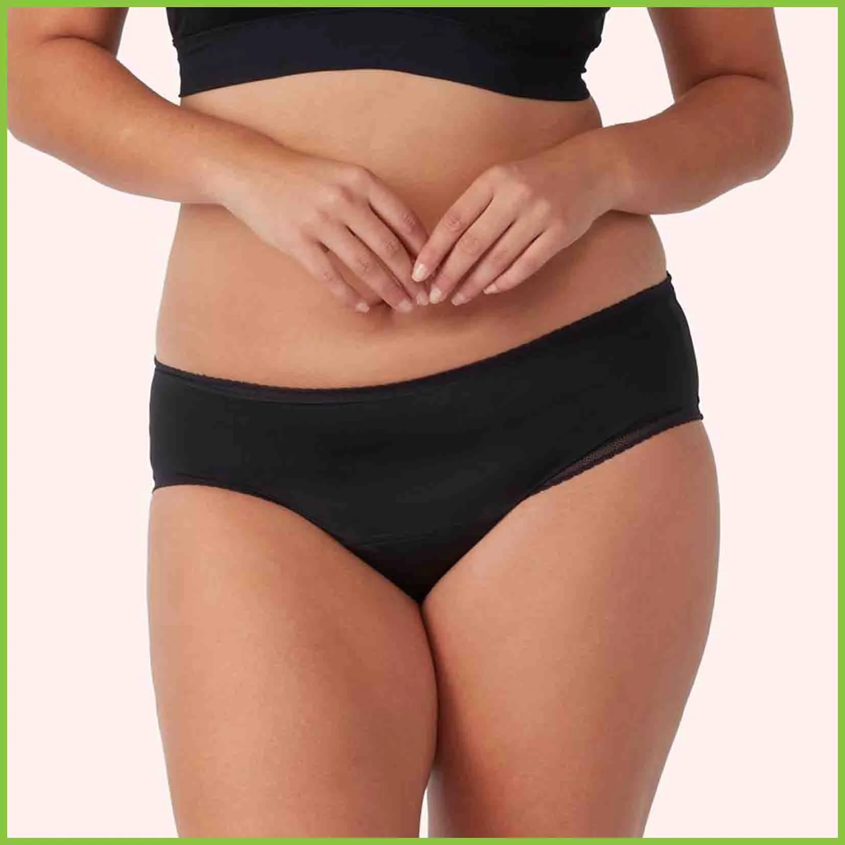 Love Luna Period Underwear - Bikini Brief (15ml) - Black