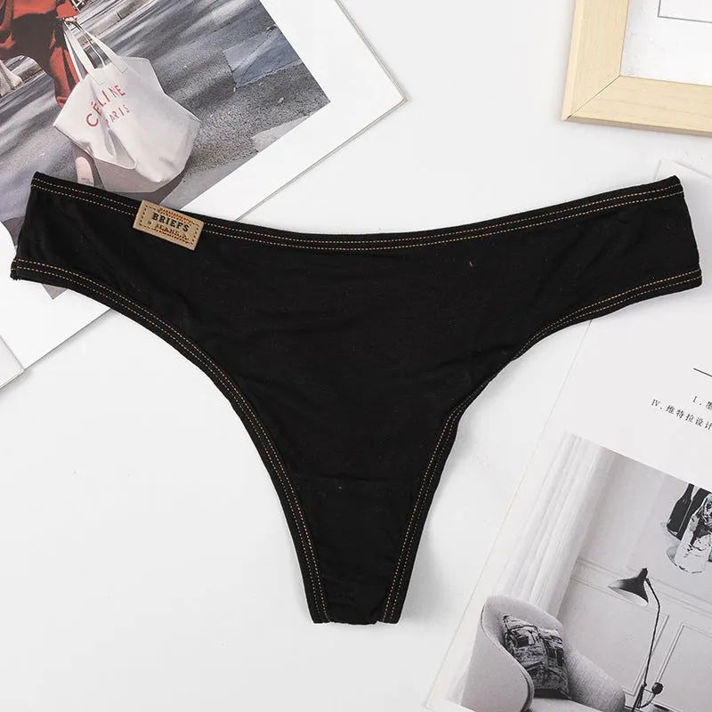 Low-waist ladies briefs one-piece thong breathable