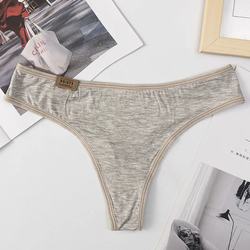 Low-waist ladies briefs one-piece thong breathable