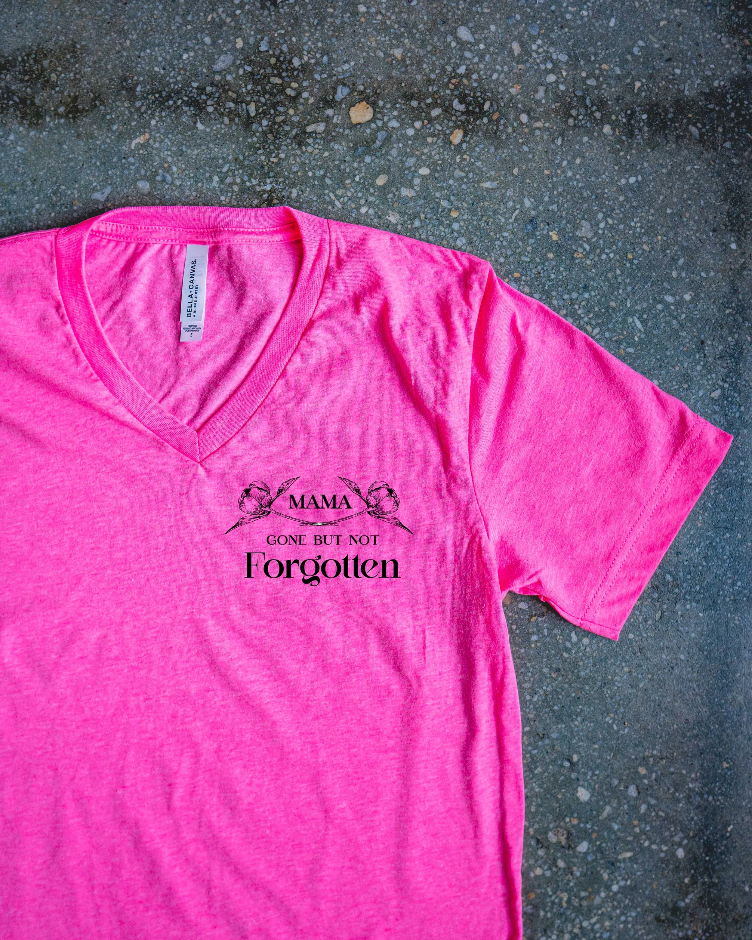 Mama, Gone But Not Forgotten Adult V-neck T-shirt