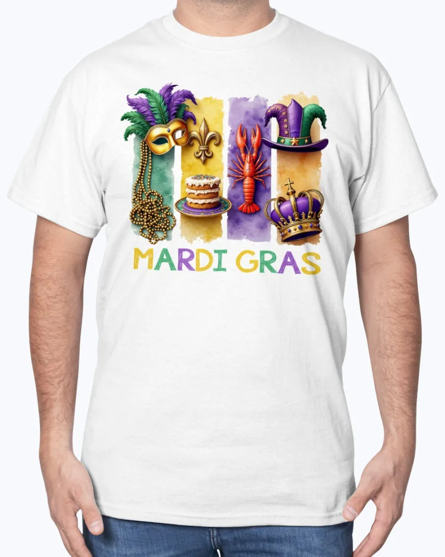 Mardi Gras paintstroke-1 - T-Shirt, V-Neck & Tank