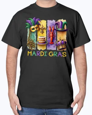 Mardi Gras paintstroke-1 - T-Shirt, V-Neck & Tank
