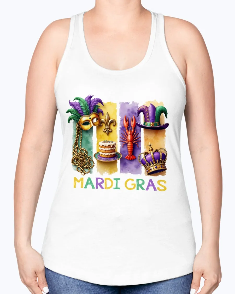 Mardi Gras paintstroke-1 - T-Shirt, V-Neck & Tank