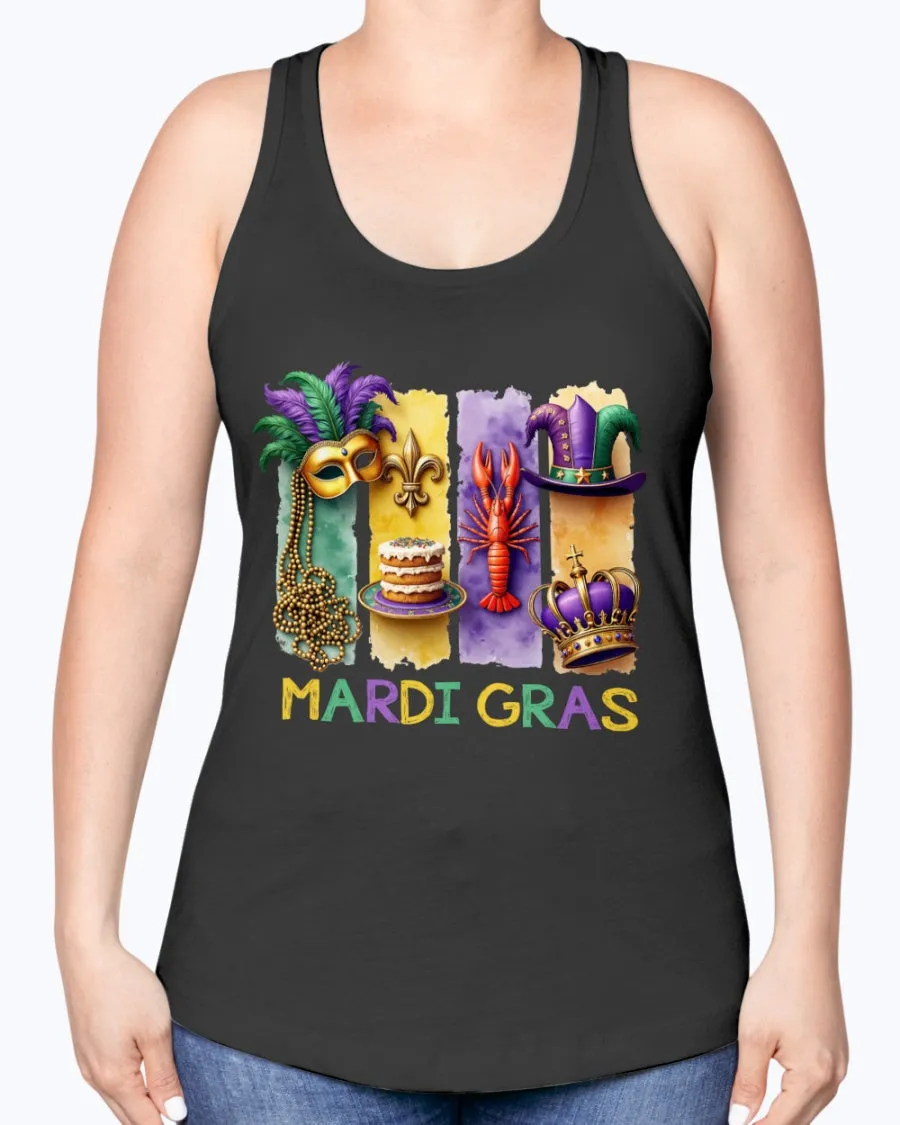 Mardi Gras paintstroke-1 - T-Shirt, V-Neck & Tank