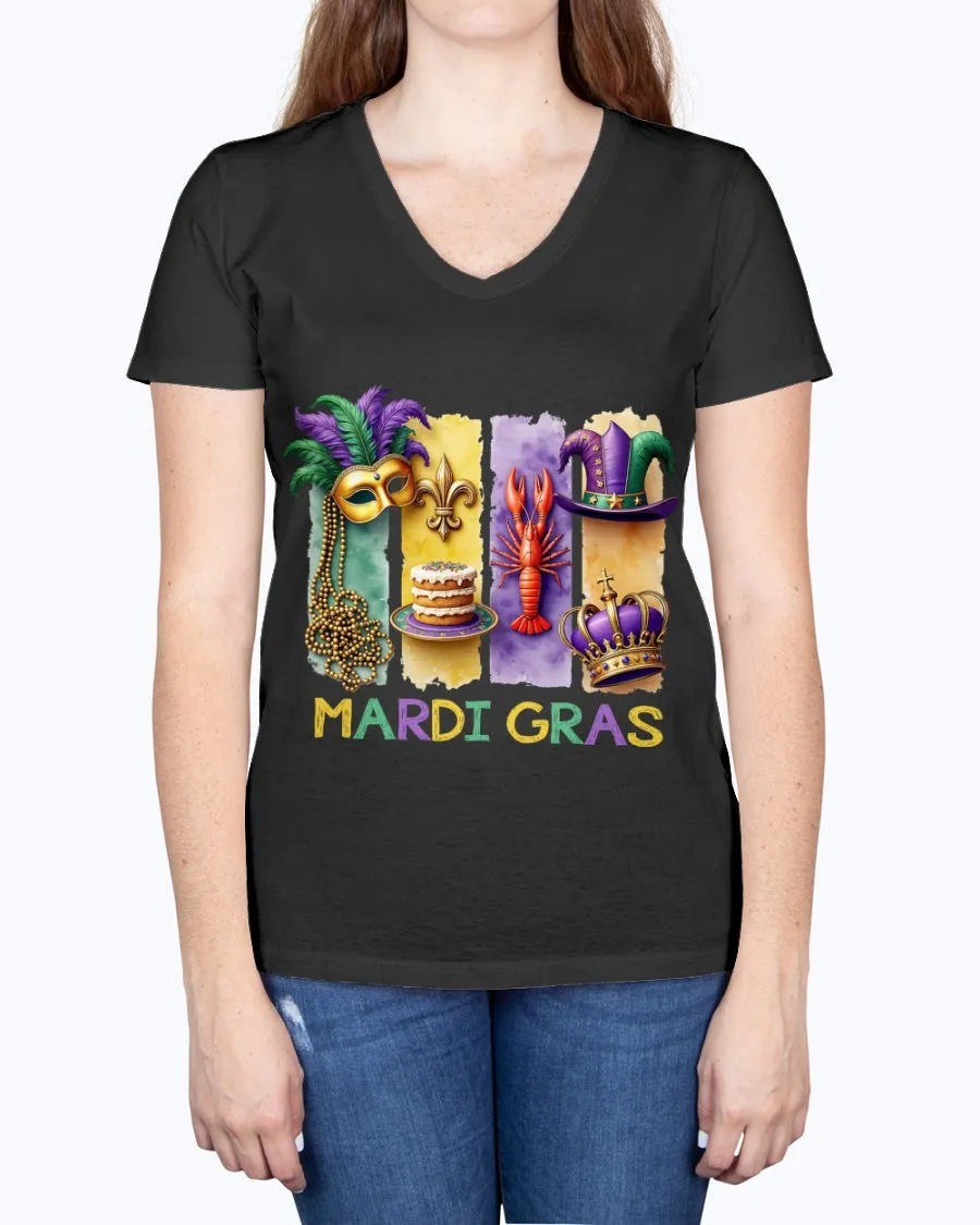 Mardi Gras paintstroke-1 - T-Shirt, V-Neck & Tank