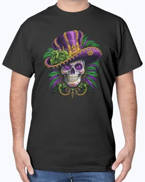 Mardi Gras Skull-hat - T-Shirt, V-Neck & Tank
