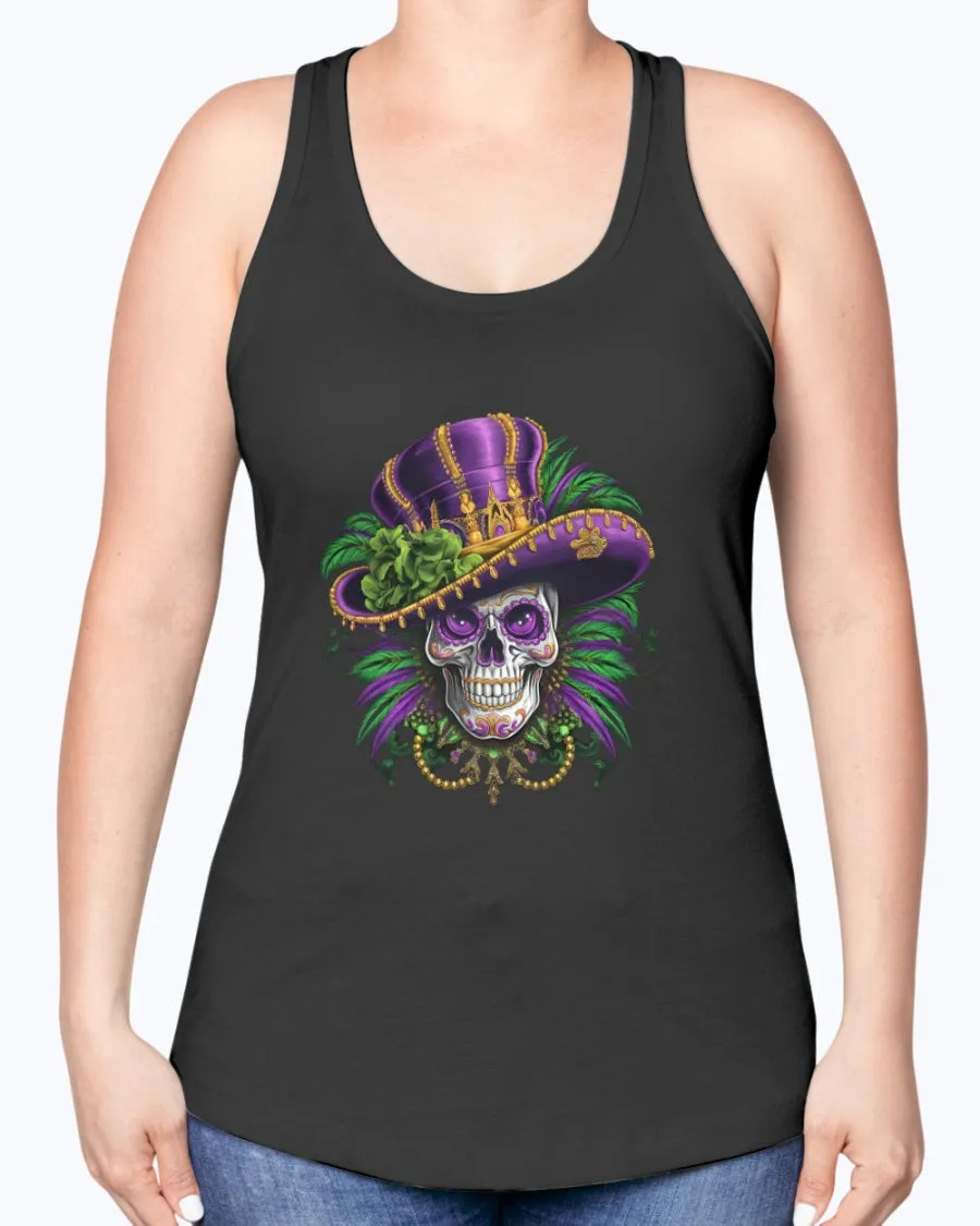 Mardi Gras Skull-hat - T-Shirt, V-Neck & Tank