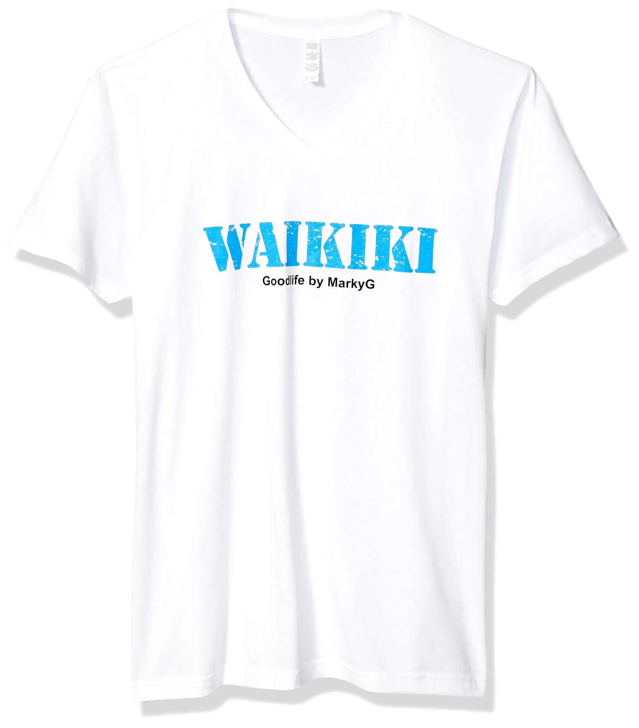 Marky G Apparel Men's Puerto Rico Graphic Printed Premium Tops Fitted Sueded Short Sleeve V-Neck T-Shirt