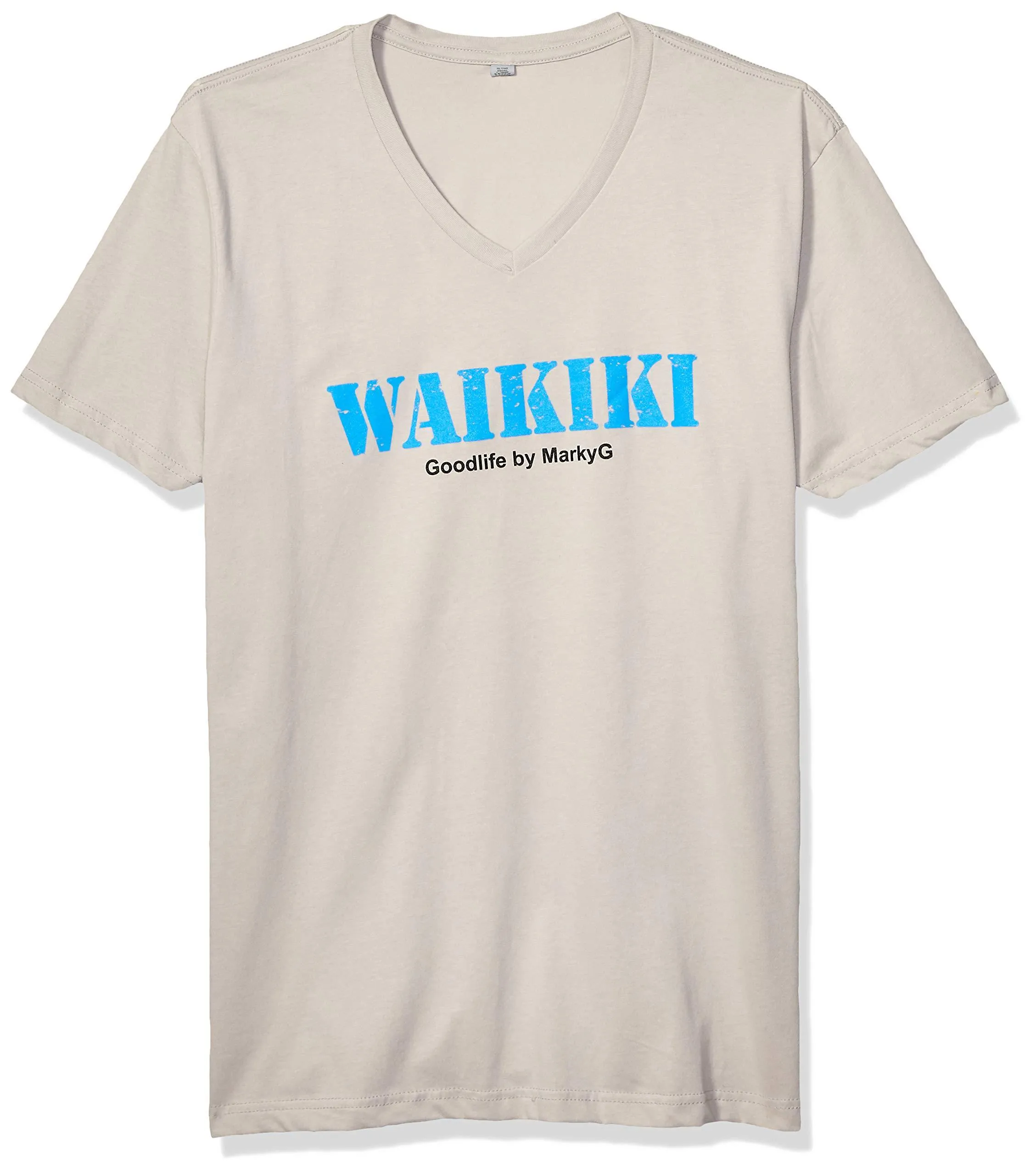 Marky G Apparel Men's Puerto Rico Graphic Printed Premium Tops Fitted Sueded Short Sleeve V-Neck T-Shirt