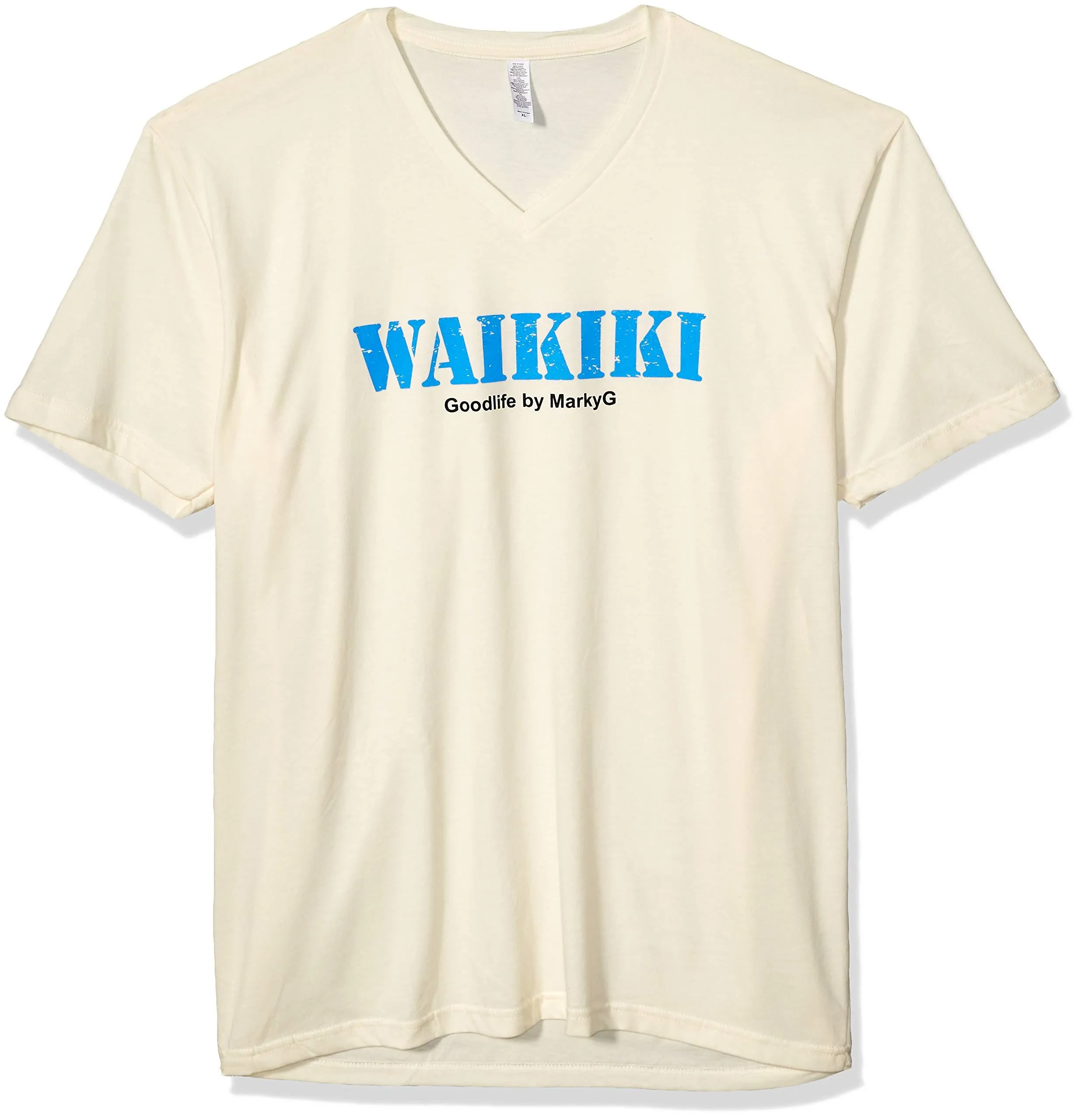 Marky G Apparel Men's Puerto Rico Graphic Printed Premium Tops Fitted Sueded Short Sleeve V-Neck T-Shirt