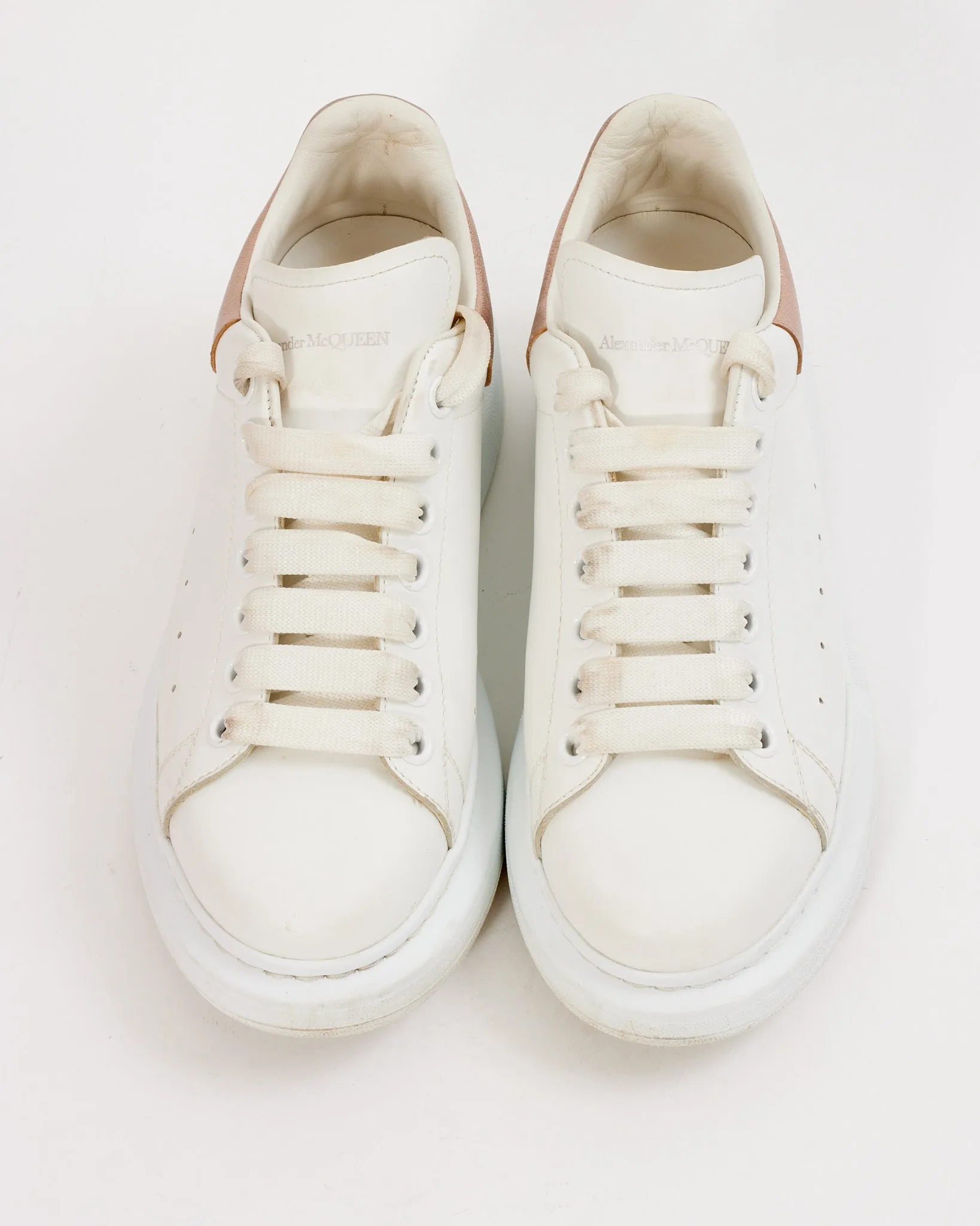 McQueen White/Pink Platform Sneakers - 39