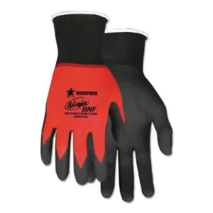 MCR Safety Ninja BNF Gloves, Large, Black/Gray, 10 in, Work, N96790L