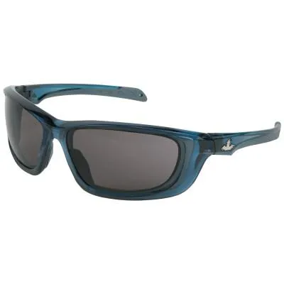 MCR Safety USS Defense Safety Glasses, Clear Polycarbonate, MAX6, Dark Blue Frame, UD122P
