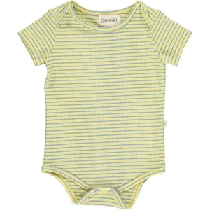 Me   Henry Walty Stripe Cotton Short Sleeve Onesie