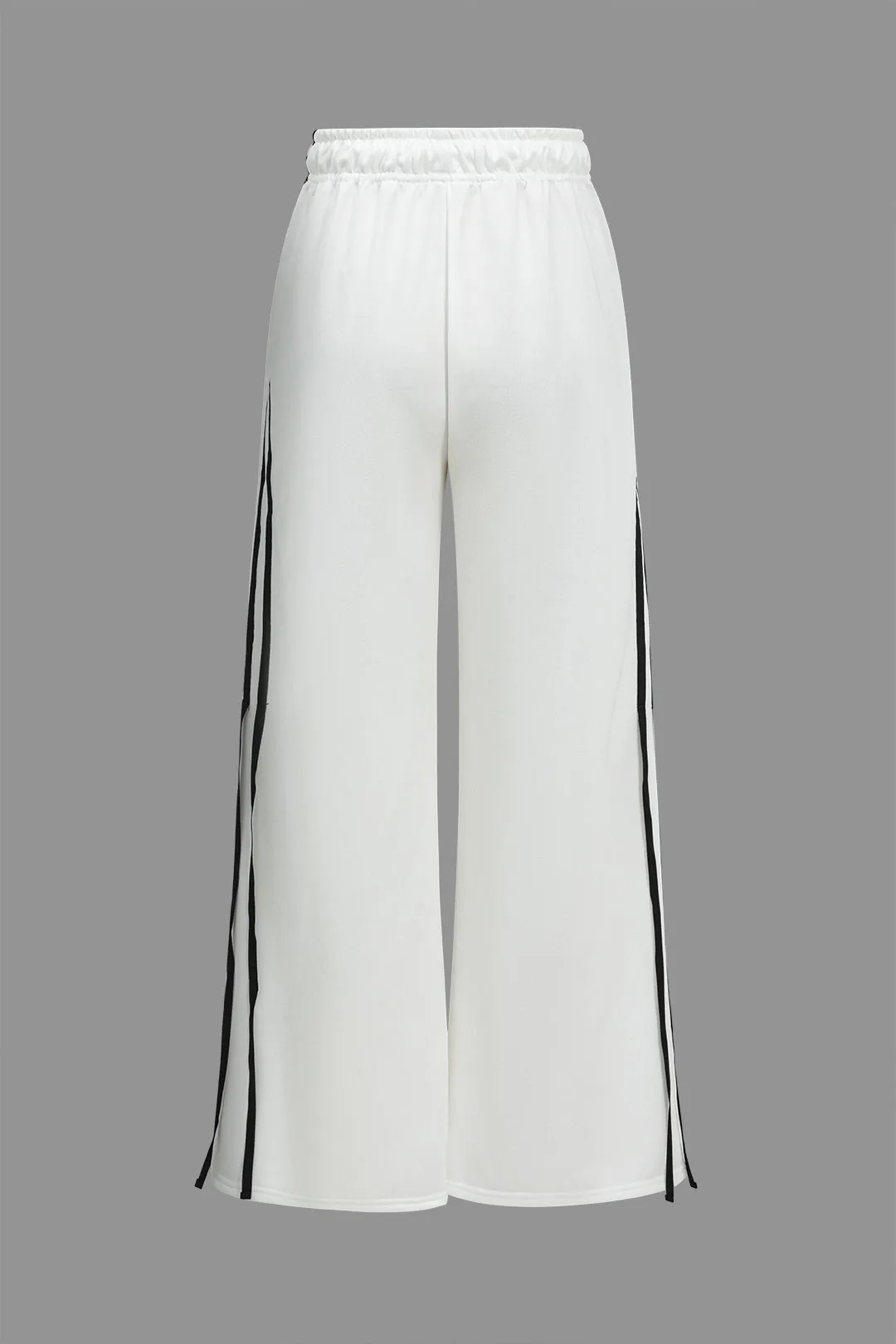 Melantha - Modern Tie Up Design Woman's Wide Leg Trousers