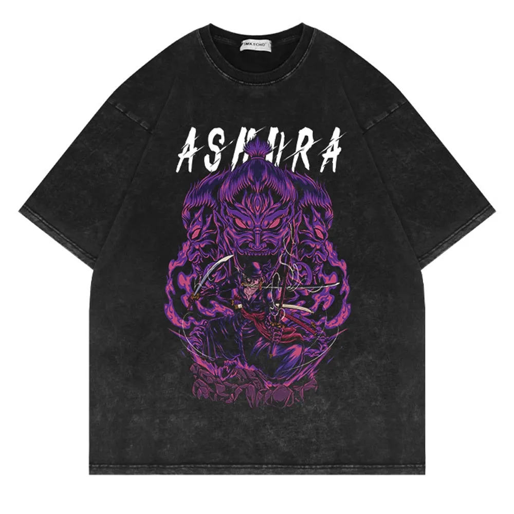 Men T-Shirts Anime Print Streetwear