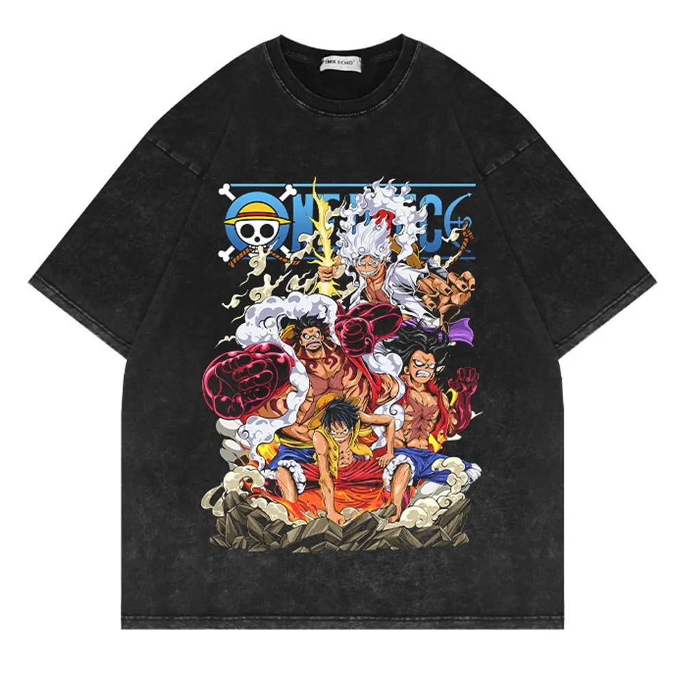Men T-Shirts Anime Print Streetwear